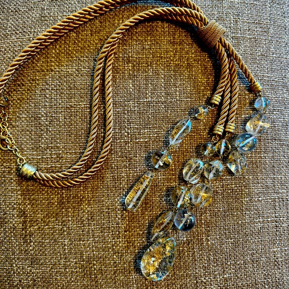 Chico's | Jewelry | Chicos Gold Rope And Lucite With Gold Speckles ...
